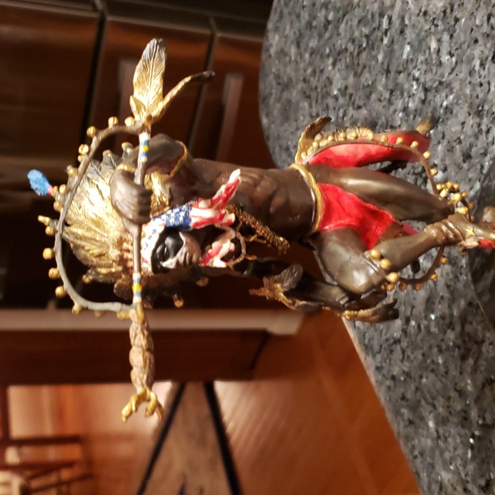Indian SPIRIT OF THE THUNDERBIRD NATIVE AMERICAN ART STATUE - Picture 11 of 14